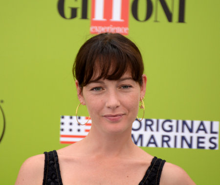 Giffoni Valle Piana, Sa, Italy - July 19, 2017 : Cristiana Capotondi at Giffoni Film Festival 2017 - on July 19, 2017 in Giffoni Valle Piana, Italyのeditorial素材