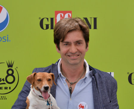 Giffoni Valle Piana, Sa, Italy - July 15, 2017 : Francesco Apolloni at Giffoni Film Festival 2017 - on July 15, 2017 in Giffoni Valle Piana, Italyのeditorial素材