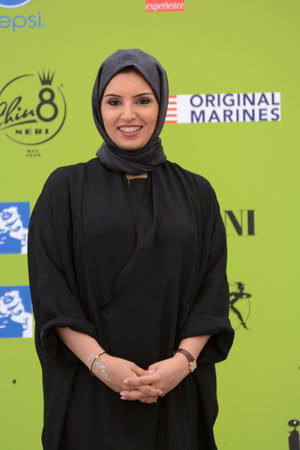 Giffoni Valle Piana, Sa, Italy - July 16, 2017 : Fatma Al Remaihi at Giffoni Film Festival 2017 - on July 16, 2017 in Giffoni Valle Piana, Italyのeditorial素材