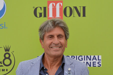 Giffoni Valle Piana, Sa, Italy - July 20, 2017 : Gianni Ippoliti at Giffoni Film Festival 2017 - on July 20, 2017 in Giffoni Valle Piana, Italyのeditorial素材