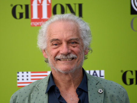 Giffoni Valle Piana, Sa, Italy - July 21, 2017 : Giorgio Colangeli at Giffoni Film Festival 2017 - on July 21, 2017 in Giffoni Valle Piana, Italyのeditorial素材