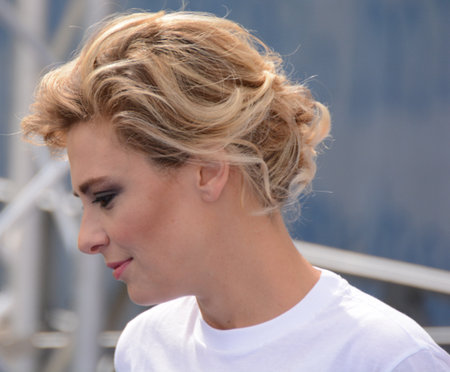 Giffoni Valle Piana, Sa, Italy - July 14, 2017 : Jasmine Trinca at Giffoni Film Festival 2017 - on July 14, 2017 in Giffoni Valle Piana, Italyのeditorial素材