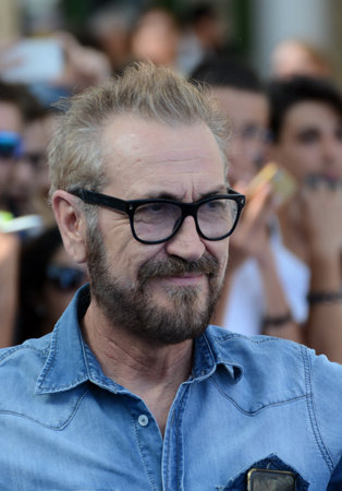 Giffoni Valle Piana, Sa, Italy - July 17, 2017 : Marco Giallini at Giffoni Film Festival 2017 - on July 17, 2017 in Giffoni Valle Piana, Italyのeditorial素材