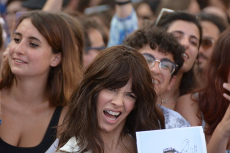 Giffoni Valle Piana, Sa, Italy - July 20, 2018 : Evangeline Lilly at Giffoni Film Festival 2018 - on July 20, 2018 in Giffoni Valle Piana, Italyのeditorial素材