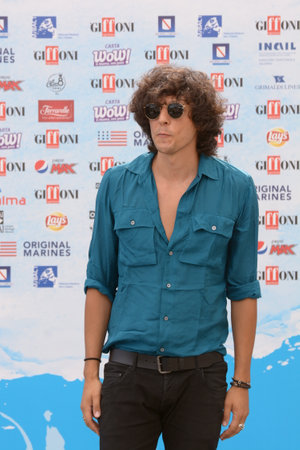 Giffoni Valle Piana, Sa, Italy - July 21, 2018 : Ermal Meta at Giffoni Film Festival 2018 - on July 21, 2018 in Giffoni Valle Piana, Italyのeditorial素材