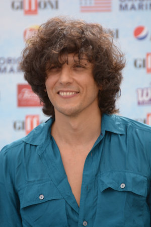 Giffoni Valle Piana, Sa, Italy - July 21, 2018 : Ermal Meta at Giffoni Film Festival 2018 - on July 21, 2018 in Giffoni Valle Piana, Italyのeditorial素材