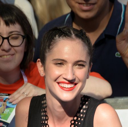 Giffoni Valle Piana, Sa, Italy - July 24, 2018 : Lodovica Comello at Giffoni Film Festival 2018 - on July 24, 2018 in Giffoni Valle Piana, Italyのeditorial素材