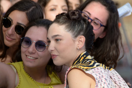 Giffoni Valle Piana, Sa, Italy - July 23, 2018 : Matilda De Angelis at Giffoni Film Festival 2018 - on July 23, 2018 in Giffoni Valle Piana, Italyのeditorial素材