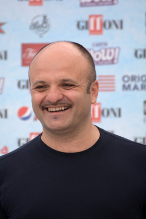 Giffoni Valle Piana, Sa, Italy - July 25, 2018 : Peppe Iodice at Giffoni Film Festival 2018 - on July 25, 2018 in Giffoni Valle Piana, Italyのeditorial素材