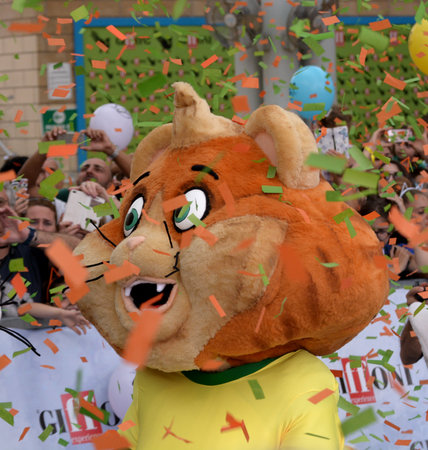 Giffoni Valle Piana, Sa, Italy - July 22, 2018 : Tv Series 44 Gatti at Giffoni Film Festival 2018 - on July 22, 2018 in Giffoni Valle Piana, Italyのeditorial素材