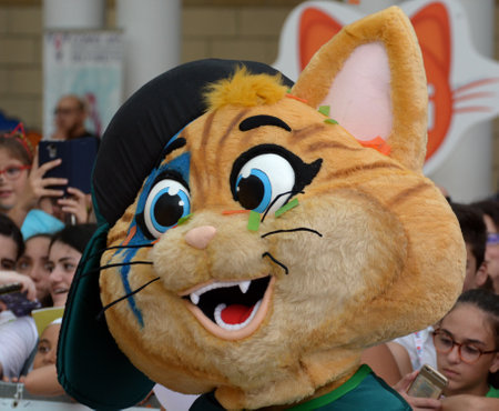 Giffoni Valle Piana, Sa, Italy - July 22, 2018 : Tv Series 44 Gatti at Giffoni Film Festival 2018 - on July 22, 2018 in Giffoni Valle Piana, Italyのeditorial素材