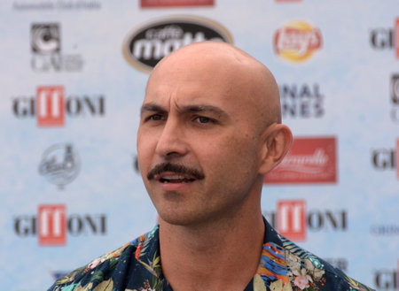 Giffoni Valle Piana, Sa, Italy - July 24, 2018 : Maccio Capatonda at Giffoni Film Festival 2018 - on July 24, 2018 in Giffoni Valle Piana, Italyのeditorial素材