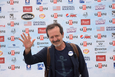 Giffoni Valle Piana, Sa, Italy - July 26, 2018 : Rocco Papaleo at Giffoni Film Festival 2018 - on July 26, 2018 in Giffoni Valle Piana, Italyのeditorial素材
