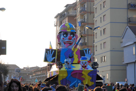 Italy : Carnival in Giffoni Valle Piana,March 3, 2019.のeditorial素材