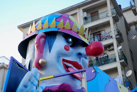 Italy : Carnival in Giffoni Valle Piana,March 3, 2019.のeditorial素材