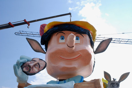 Italy : Carnival in Giffoni Valle Piana,March 3, 2019.のeditorial素材