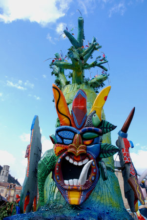 Italy : Carnival in Giffoni Valle Piana,March 3, 2019.のeditorial素材