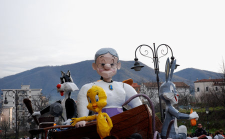 Italy : Carnival in Giffoni Valle Piana, February 21, 2010.のeditorial素材