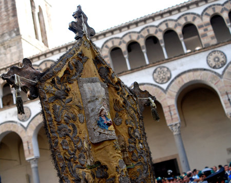 Italy : Saint Matteo Religious Procession in Salerno, September 21, 2008.のeditorial素材