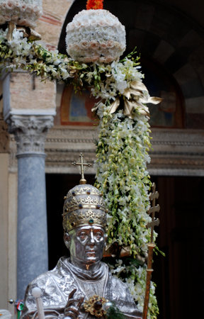 Italy : Saint Matteo Religious Procession in Salerno, September 21, 2008.のeditorial素材