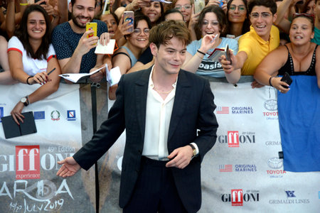 Giffoni Valle Piana, Sa, Italy - July 21, 2019 : Charlie Heaton at Giffoni Film Festival 2019 - on July 21, 2019 in Giffoni Valle Piana, Italy.のeditorial素材