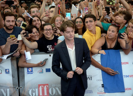 Giffoni Valle Piana, Sa, Italy - July 21, 2019 : Charlie Heaton at Giffoni Film Festival 2019 - on July 21, 2019 in Giffoni Valle Piana, Italy.のeditorial素材