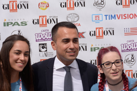 Giffoni Valle Piana, Sa, Italy - July 23, 2019 : Luigi Di Maio at Giffoni Film Festival 2019 - on July 23, 2019 in Giffoni Valle Piana, Italy.のeditorial素材