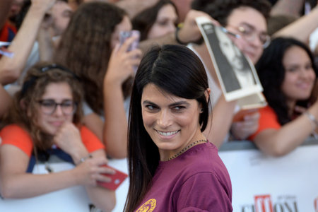 Giffoni Valle Piana, Sa, Italy - July 23, 2019 : Valeria Solarino at Giffoni Film Festival 2019 - on July 23, 2019 in Giffoni Valle Piana, Italy.のeditorial素材