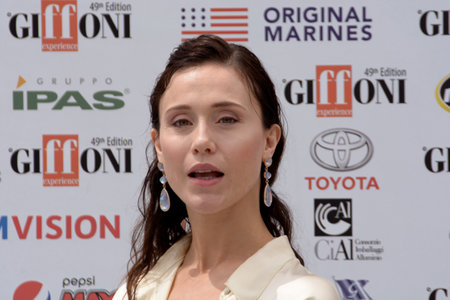 Giffoni Valle Piana, Sa, Italy - July 26, 2019 : Gabriella Pession at Giffoni Film Festival 2019 - on July 26, 2019 in Giffoni Valle Piana, Italy.のeditorial素材