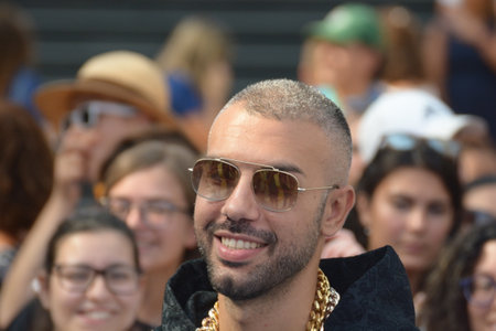 Giffoni Valle Piana, Sa, Italy - July 22, 2019 : Mondo Marcio at Giffoni Film Festival 2019 - on July 22, 2019 in Giffoni Valle Piana, Italy.のeditorial素材
