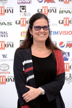 Giffoni Valle Piana, Sa, Italy - July 24, 2019 : Eleonora Andreatta at Giffoni Film Festival 2019 - on July 24, 2019 in Giffoni Valle Piana, Italy.のeditorial素材