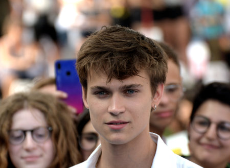 Giffoni Valle Piana, Sa, Italy - July 22, 2019 : Saul Nanni at Giffoni Film Festival 2019 - on July 22, 2019 in Giffoni Valle Piana, Italy.のeditorial素材