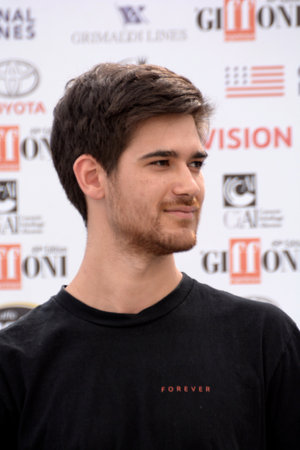 Giffoni Valle Piana, Sa, Italy - July 20, 2019 : Giacomo Mazzariol at Giffoni Film Festival 2019 - on July 20, 2019 in Giffoni Valle Piana, Italy.のeditorial素材