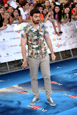 Giffoni Valle Piana, Sa, Italy - July 19, 2019 : Alessadro Tenace - theShow at Giffoni Film Festival 2019 - on July 19, 2019 in Giffoni Valle Piana, Italy.のeditorial素材