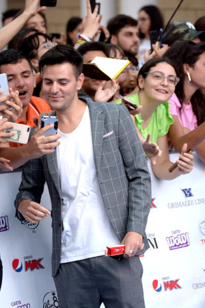 Giffoni Valle Piana, Sa, Italy - July 19, 2019 :  Daniel Marangiolo at Giffoni Film Festival 2019 - on July 19, 2019 in Giffoni Valle Piana, Italy.のeditorial素材