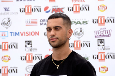 Giffoni Valle Piana, Sa, Italy - July 27, 2019 : Mahmood at Giffoni Film Festival 2019 - on July 27, 2019 in Giffoni Valle Piana, Italy.のeditorial素材