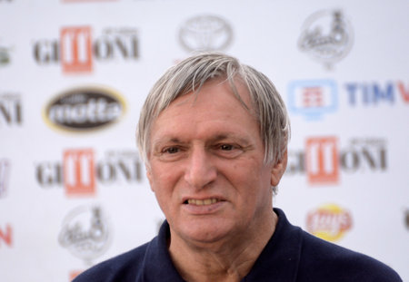 Giffoni Valle Piana, Sa, Italy - July 20, 2019 : Don Luigi Ciotti at Giffoni Film Festival 2019 - on July 20, 2019 in Giffoni Valle Piana, Italy.のeditorial素材