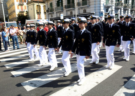 Italy : The XX National Meeting of the Italian Sailors Association at Salerno, September 29, 2019.のeditorial素材