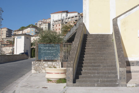 Italy: Urban landscape in Padula, Southern Italy, October 21,2020.のeditorial素材