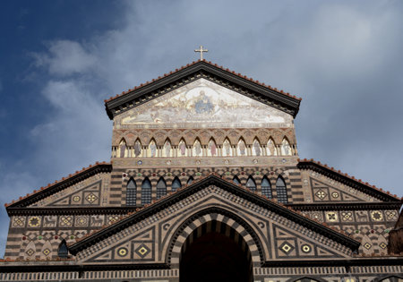 Italy: View of the Amalfi Cathedral, May 4,2021.のeditorial素材