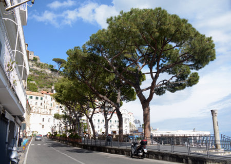 Italy: Urban landscape in Amalfi, May 4,2021.のeditorial素材