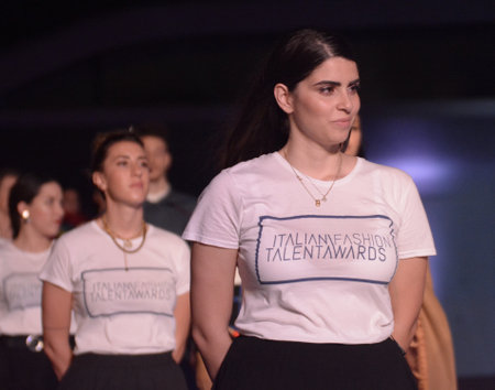 Italy: Italian Fashion Talent Awards, a national fashion contest to promote the creativity of young talents designers, at Salerno Maritime Terminal, June 24,2021.のeditorial素材