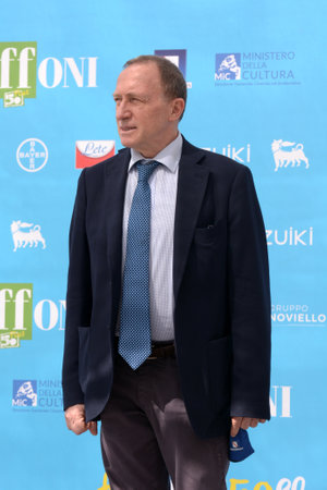Giffoni Valle Piana, Italy - July 23, 2021: Fulvio Bonavitacola at Giffoni Film Festival 50 Plus - on July 23, 2021 in Giffoni Valle Piana, Italy.のeditorial素材