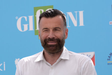 Giffoni Valle Piana, Italy - July 29, 2021: Alessandro Zan at Giffoni Film Festival 50 Plus - on July 29, 2021 in Giffoni Valle Piana, Italy.のeditorial素材