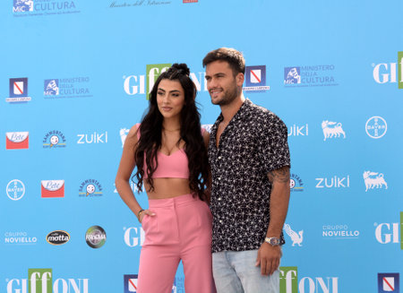 Giffoni Valle Piana, Italy - July 23, 2021: Giulia Salemi at Giffoni Film Festival 50 Plus - on July 23, 2021 in Giffoni Valle Piana, Italy.のeditorial素材