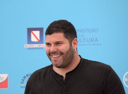 GIFFONI VALLE PIANA, ITALY - July 25, 2021: Salvatore Esposito at Giffoni Film Festival 50 Plus - on July 25, 2021 in Giffoni Valle Piana, Italy.のeditorial素材