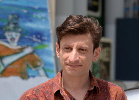 GIFFONI VALLE PIANA, ITALY - July 26, 2021: Vincenzo Nemolato at Giffoni Film Festival 50 Plus - on July 26, 2021 in Giffoni Valle Piana, Italy.のeditorial素材