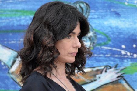 GIFFONI VALLE PIANA, ITALY - July 27, 2021: Anna Valle at Giffoni Film Festival 50 Plus - on July 27, 2021 in Giffoni Valle Piana, Italy.のeditorial素材