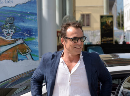 GIFFONI VALLE PIANA, ITALY - July 26, 2021: Alessandro Preziosi at Giffoni Film Festival 50 Plus - on July 26, 2021 in Giffoni Valle Piana, Italy.のeditorial素材