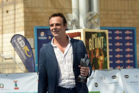 GIFFONI VALLE PIANA, ITALY - July 26, 2021: Alessandro Preziosi at Giffoni Film Festival 50 Plus - on July 26, 2021 in Giffoni Valle Piana, Italy.のeditorial素材
